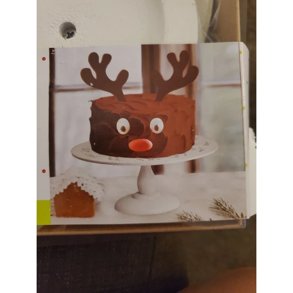 Target Holiday Glitter Snowflake Cake Stand White 11
